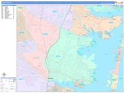 Toms River Wall Map Color Cast Style 2022